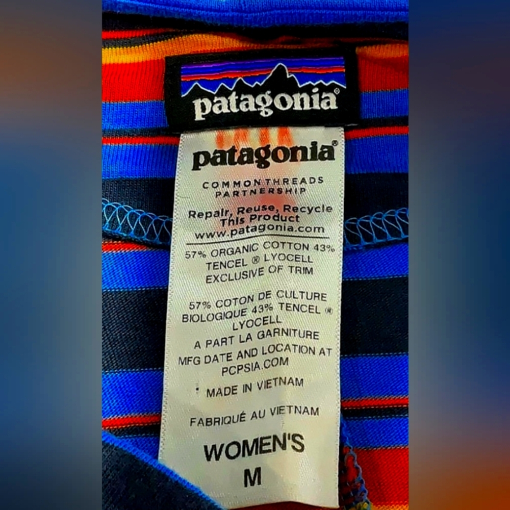 Patagonia Blue and Orange Casual Midi Dress - Picture 5 of 6